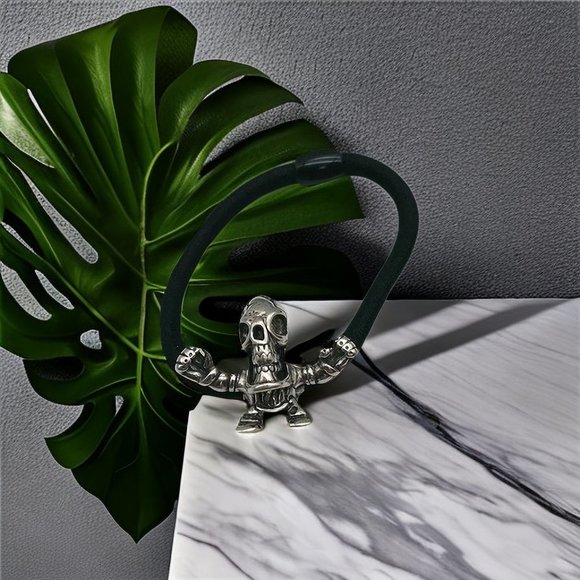 Hair rope buckle Skull Figure Chrome Hearts 925 sterling silver hair accessories main image 4
